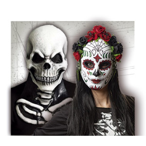 Máscaras de Esqueletos y Catrina Máscaras de Esqueletos y Catrina